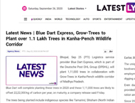 Blue Dart Express, Grow-Trees to Plant over 1.1 Lakh Trees in Kanha-Pench Wildlife Corridor