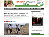 Amid The COVID-19 Crisis, Grow-Trees.com Planted 26 Lakh Trees And Created Jobs