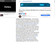 Grow-Trees gets listed by Forbes as one of the 'three zero carbon gift ideas for a climate conscious holiday'