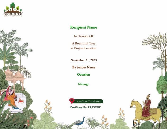 Wedding gift idea - eTreeCertificate